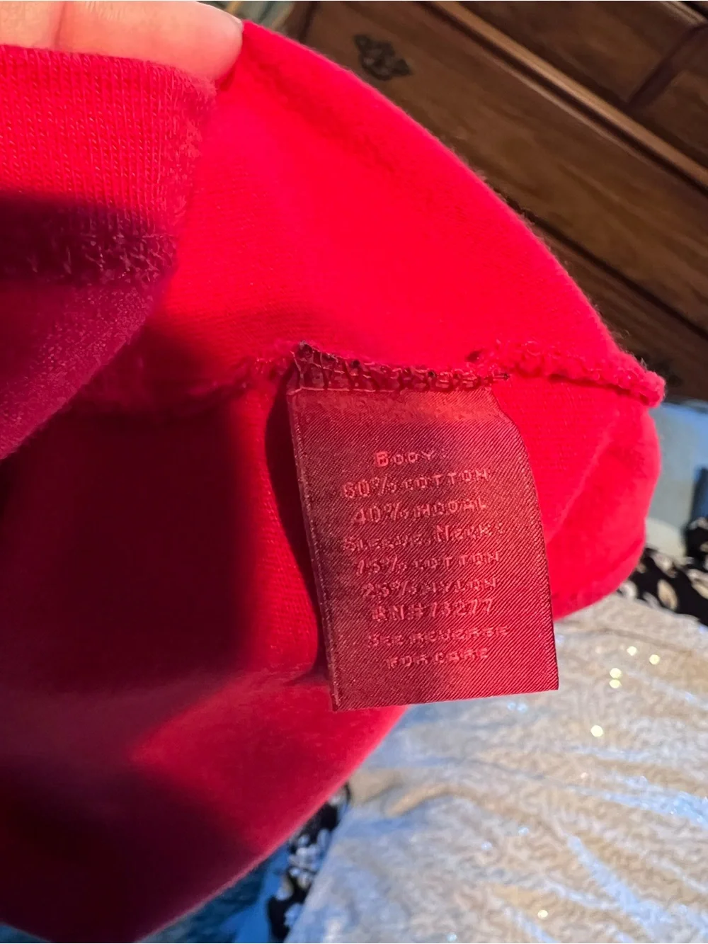 212 Collection Red Short-Sleeve Embellished Tee